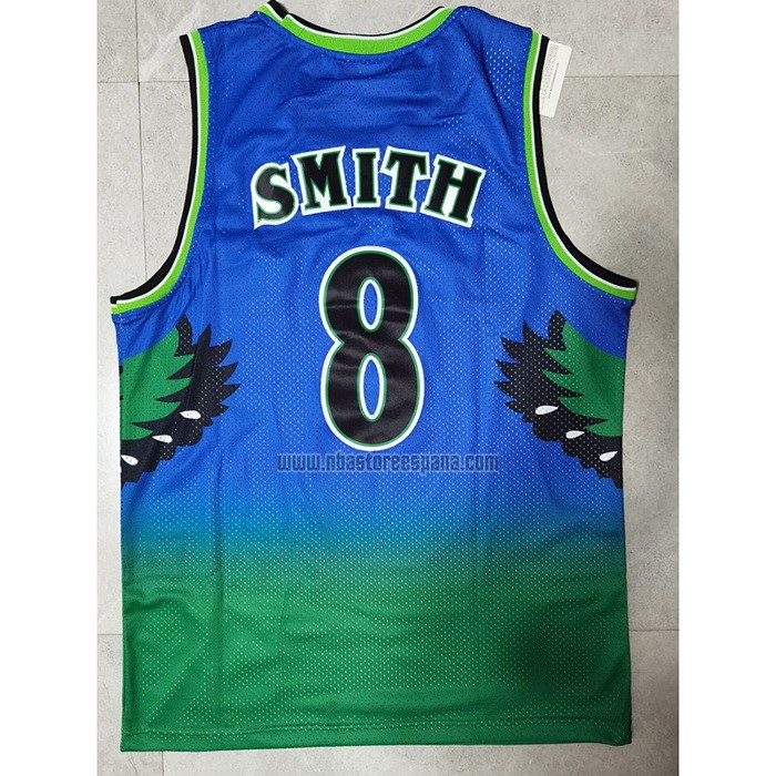 Camiseta Atlanta Hawks Steve Smith NO 8 Mitchell & Ness 1996-97 Verde